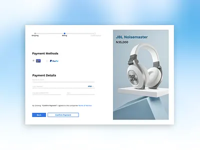 Payment Page desktop view landing page ui uiux user interface website design