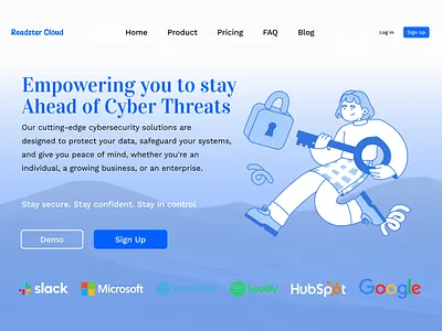 Cybersecurity Landing Page landing page ui design uiux user interface website design