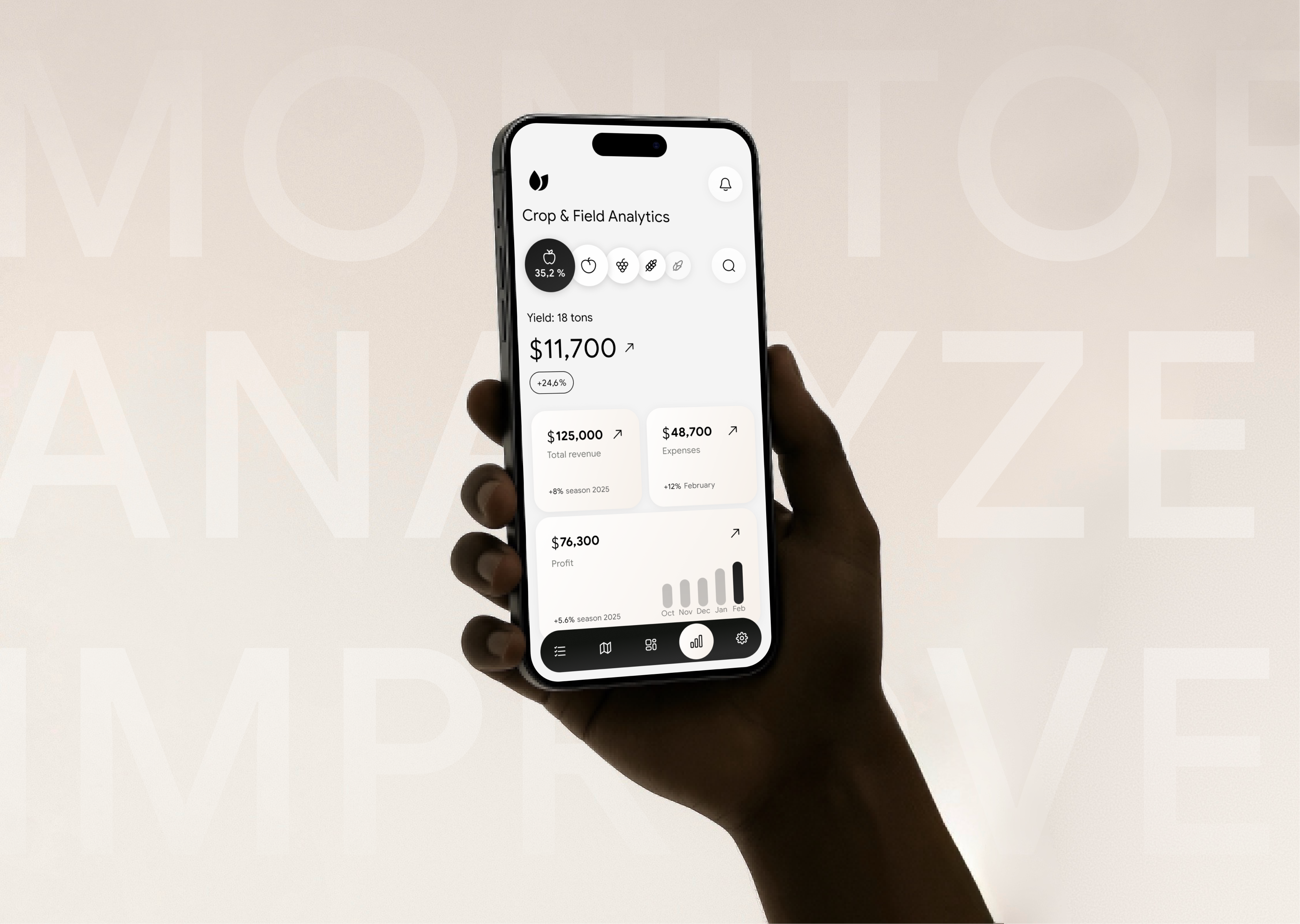 Smart Agrotech App | Concept Design agriculture app dashboard design interface management minimalism product saas ui ux