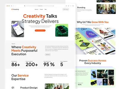 Digital Agency Landing Page UI/UX Design digital agency landing page saas design trending design ui design user centric