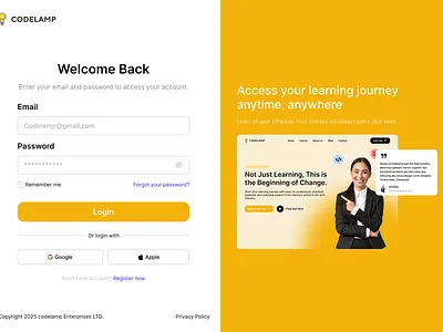Website Course Login academic add animation app branding course design education graphic design icon illustration insight logo typography ui ux vector web websitecourse