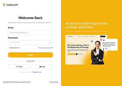 Website Course Login academic add animation app branding course design education graphic design icon illustration insight logo typography ui ux vector web websitecourse
