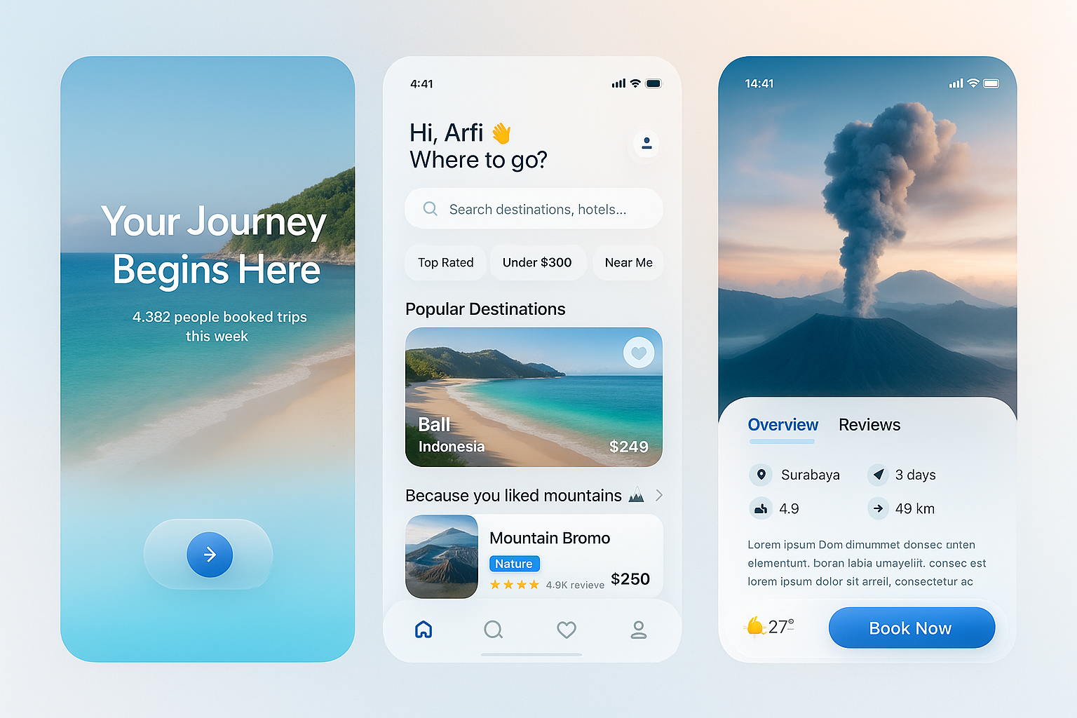 Travel Mobile App app app design app interfaces best app design card ui design home screen mobile mobile app design mobile app ui mobile ui mobile ui design mobile ux modern app ui modern ui travel app ui ui design ui ux design ux