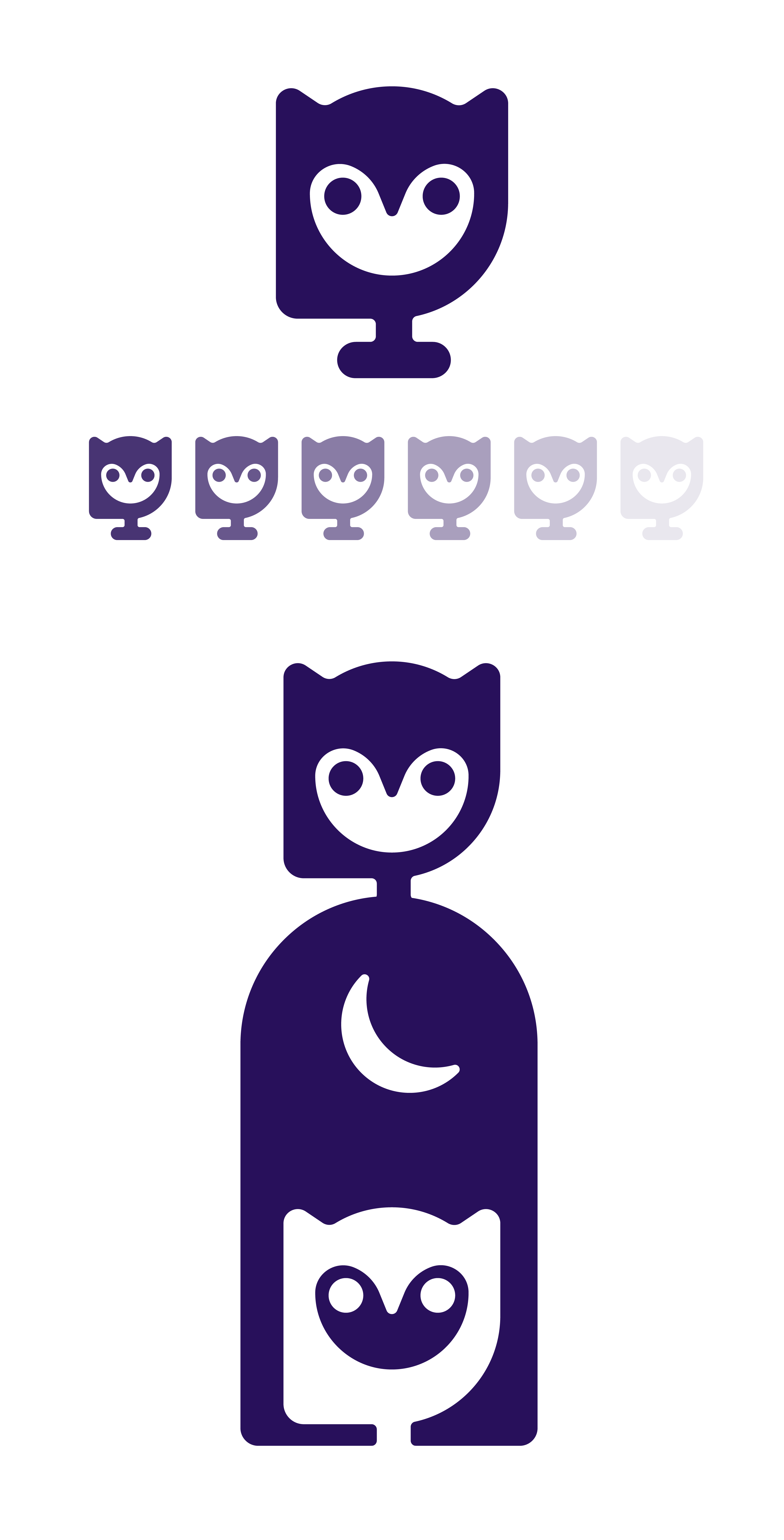 Owl Perch animal bird branding cartoon character design digital flat graphic design icon illustration logo mascot minimal monochrome night owl perch vector wise