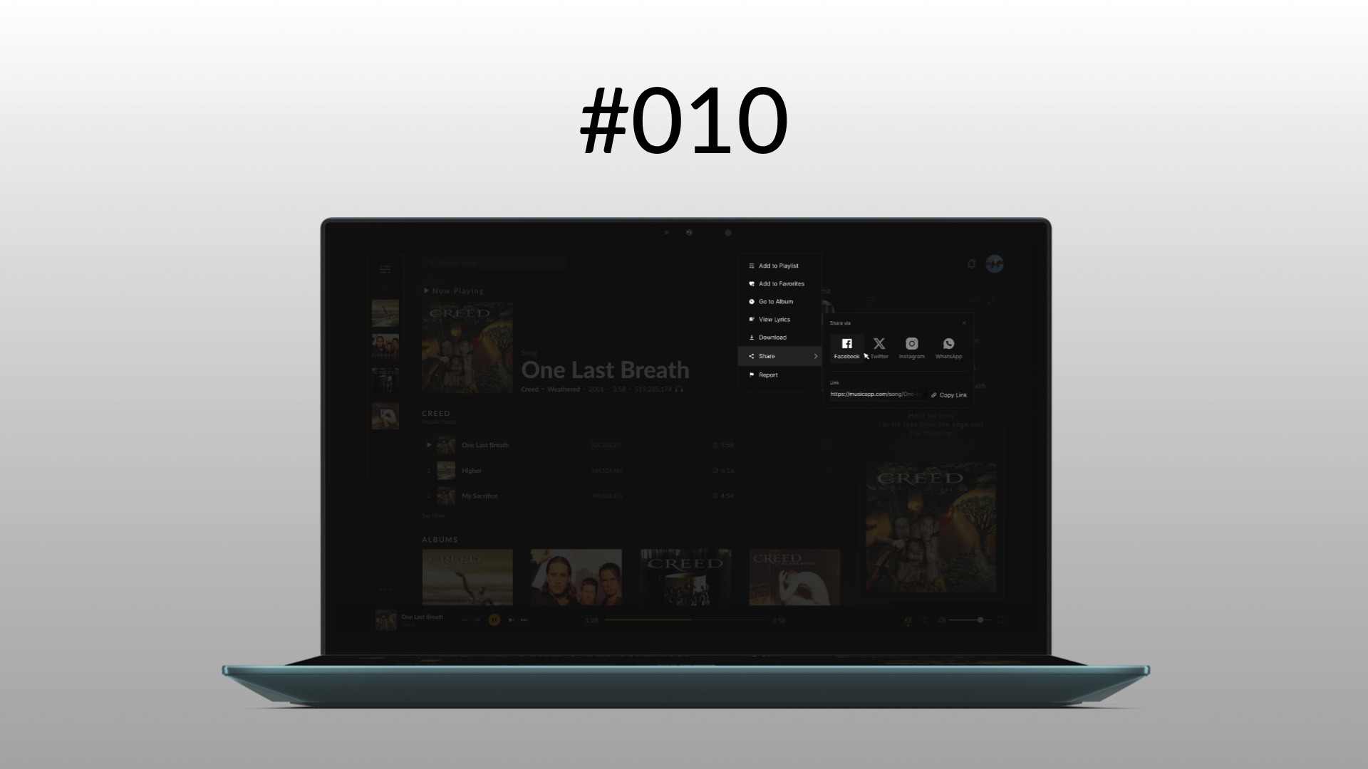 Social Share #DailyUI #010 #KinWebb dashboard design frontend homepage kinwebb minimalist social share ui web design
