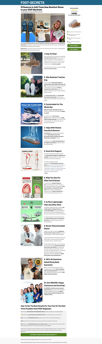 Try-Hike Footwear Listicle Page | Funnelish checkoutchamp