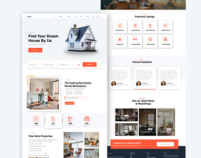 Real Estate Website Design duplicate figma ui ux website design