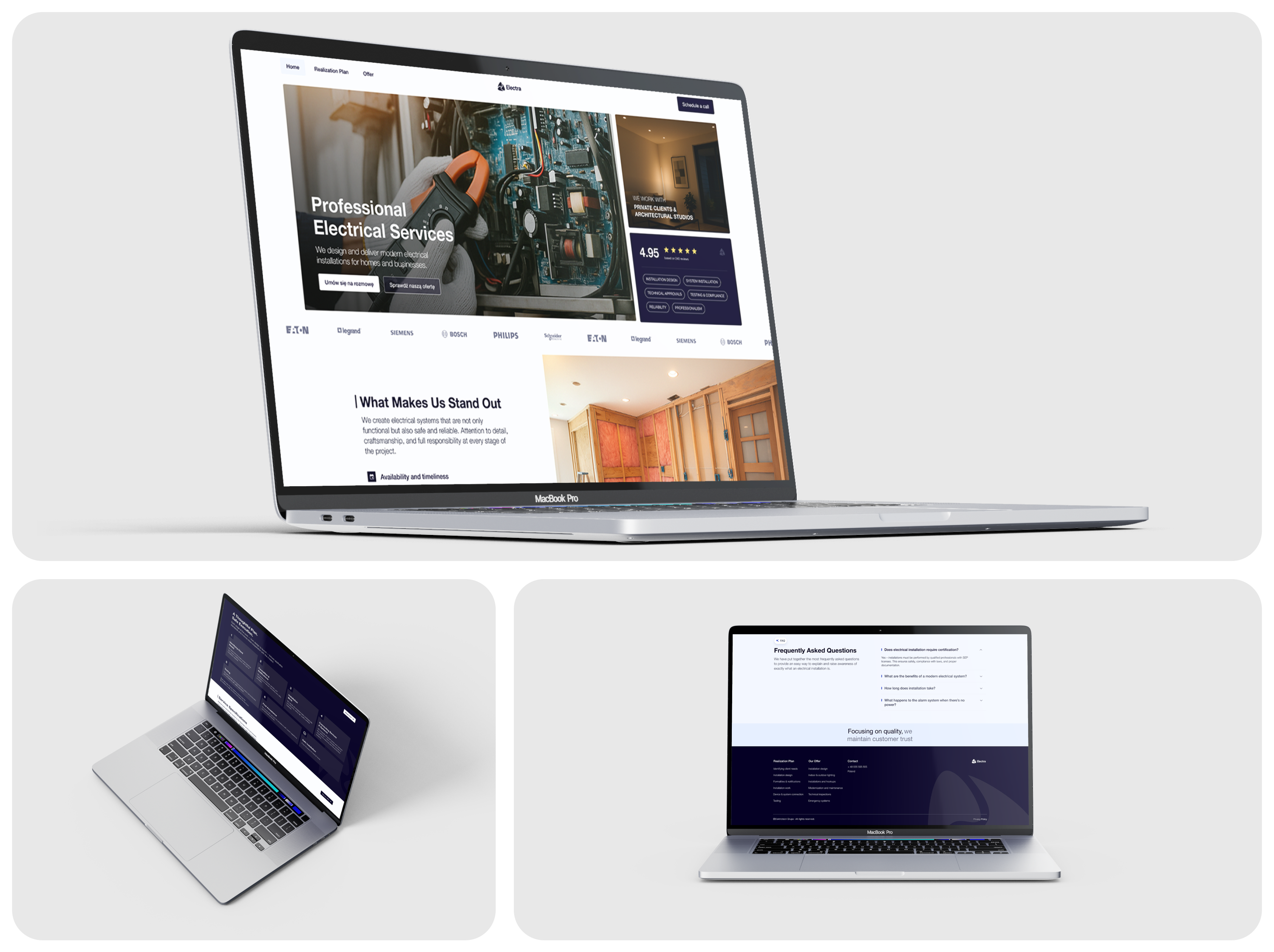 Electrical Services - Landing Page branding electrical elegancy landing page modern page ui website