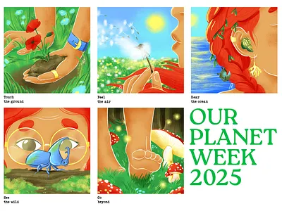 Our Planet Week 2025 draw ecology illustration illustrator nature ourplanetweek planet procreate