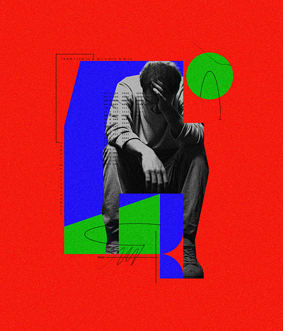 Colour and Shape #1 collage digital editorial illustration