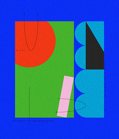 Colour and Shape #2 collage digital editorial illustration