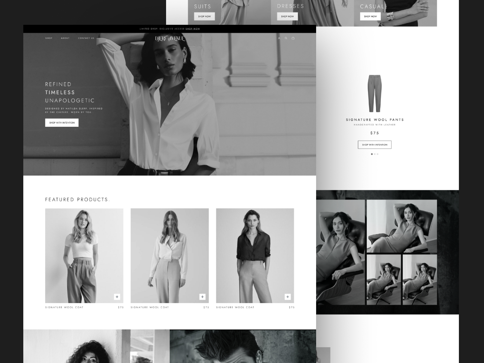 CRO-Optimized E-Commerce Website for Influencer Brands branding clothing website design ecom website ecommerce ecommerce website figma figma website graphic design influencer website ui ui ux ux web design website