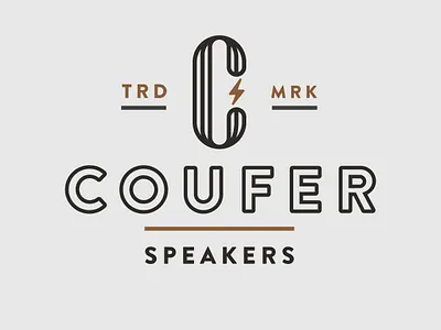 Coufer Speakers - Logo Design avatar badge brand identity branding design emboss graphic design icon lockup logo logo design logos retro vintage