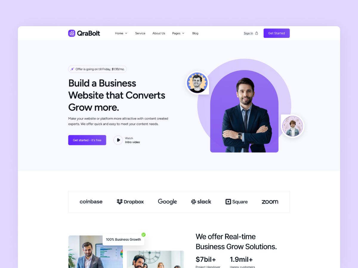 Example of Landing Page Design UX