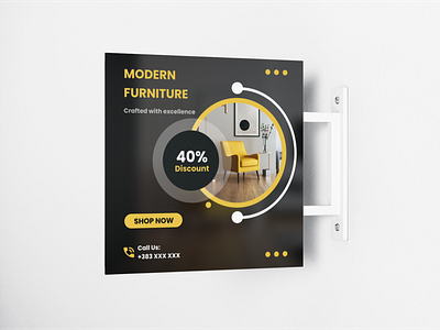 Furniture Ad Banner ad furniture graphic design ui