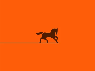 Running Horse branding horse logo logo design mark orange