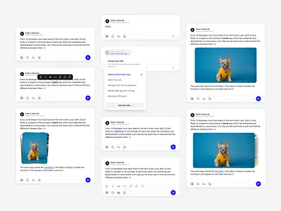 Editors app cards editor form gallery text ui wysiwyg