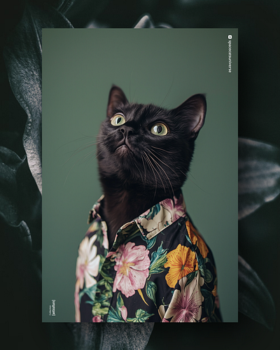 🌸 ai branding cat daliy design illustration poster print