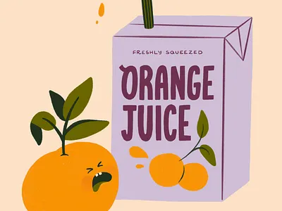 Orange No! design food illustration fruit funny art hand drawn hand lettering illustration illustrator procreate typography