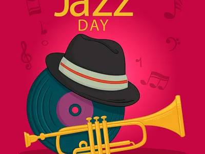 INTERNATIONAL JAZZ DAY 30 april adobe illustrator branding dance design graphic design illustration international jazz day jazz jazzy beat logo music music hat music instruments typography ui ux vector world