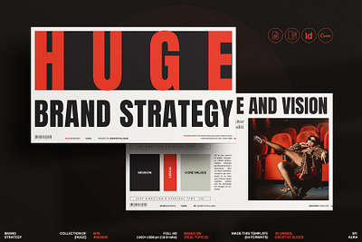 HUGE | Brand Strategy Presentation Template branding mockup
