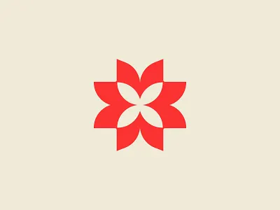 Flower Abstract Logo abstract abstract logo botanical farm flower flower logo garden geometric geometric logo petal