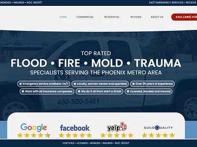 Water Damage Restoration Web Design web design wordpress