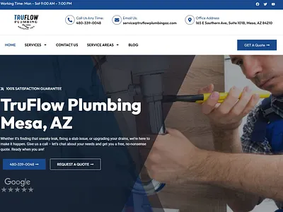 Plumbing Company Web Design web design wordpress