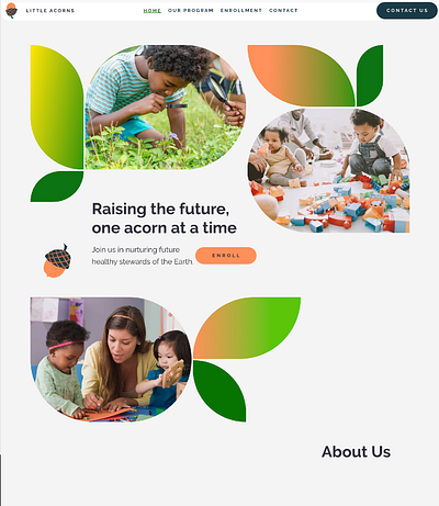 Preschool Website childcare website playful ui preschool website uxdesign web design webdesign