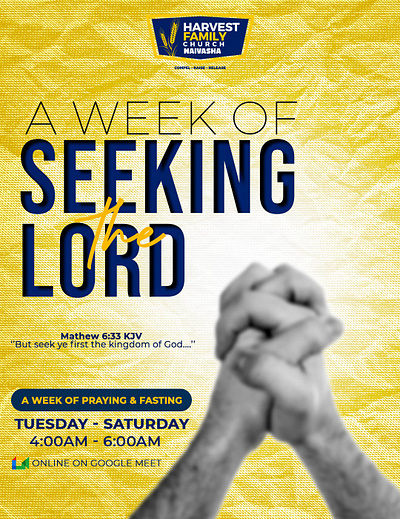 Prayer Week Poster graphic design