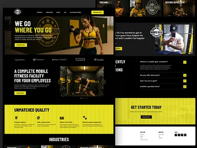 Mobile Iron website dark web design fitness gym website mobile iron shipping container web design agency web designer workout