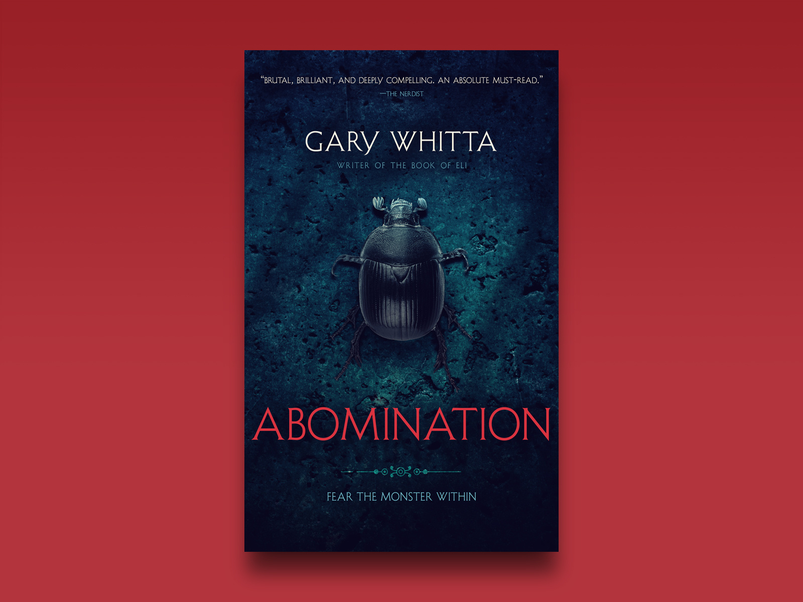 Abomination, Gary Whitta (Inkshares) book book cover book cover art book design cover cover art cover design fiction graphic design