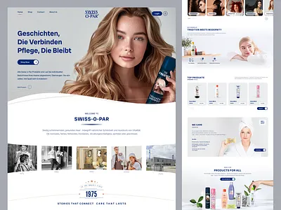 Beauty & Hair Care Website Design eCommerce agency creative ecommerce fashion germany hair care health landing page landing page design makeup popular recent shopify skin care ui web web design webpage design website website design