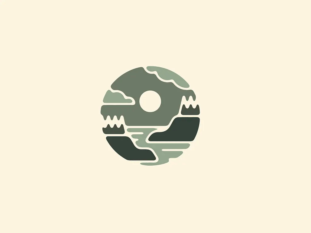 Coastline Badge Illustration apparel badge brand identity branding graphic design hat illustration logo merch tshirt