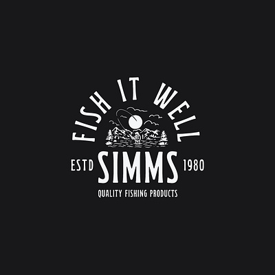 Simms Fish It Well | Badge Design apparel avatar badge brand identity branding design graphic design illustration logo logo design logos merch tshirt