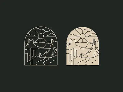 Desert Illustration apparel badge brand identity branding design graphic design hat illustration logo merch poster tshirt visual identity