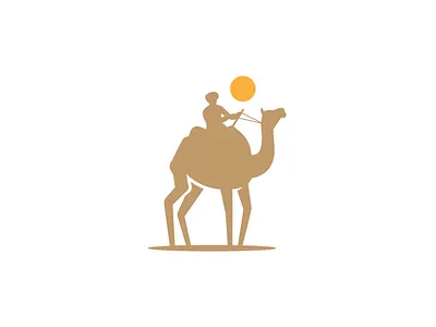 Camel Caravan Logo branding design flat graphic design illustration logo logo design minimal vector
