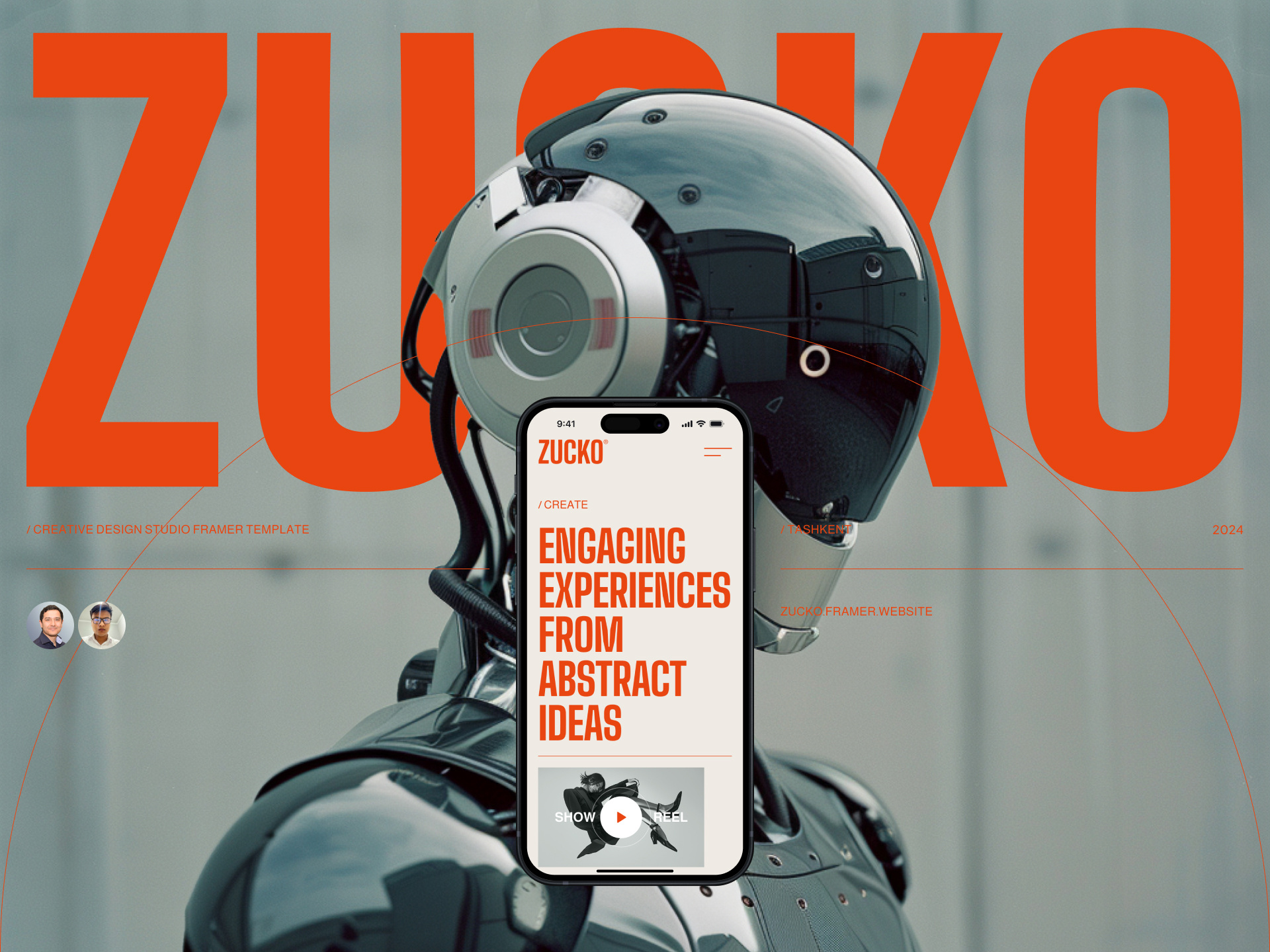 Zucko Creative Studio case study creative design framer presentation studio template uxui web