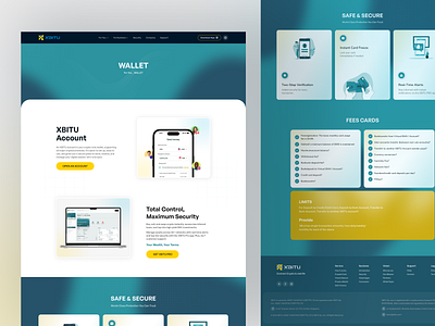Crypto Wallet Landing Page clean crypto wallet crypto website finance financial website landing page modern online banking online payment payment payment getaway payment website ui design wallet wallet landing page wallet page wallet website web design
