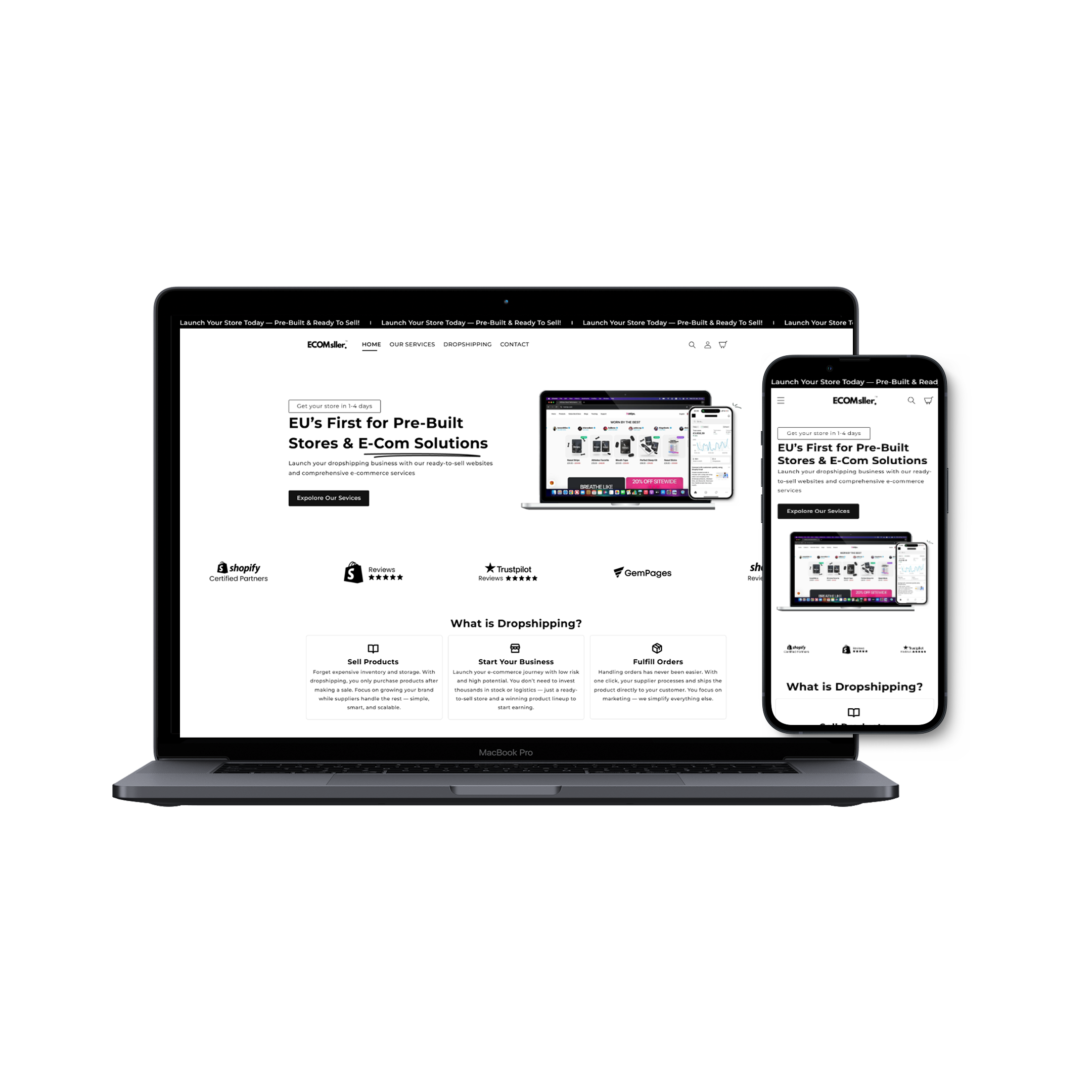High-converting Shopify store for ECOMsller dropshippingwebsite ecommercedesign ecommercesolutions foysalgazi prebuiltstores shopifyexpert uiux webdesigner