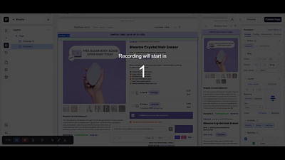 Product Page Develop in Replo ecommerce figma landing page replo shopify