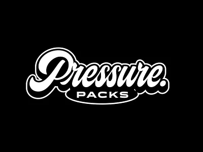 Pressure Packs calligraphy font lettering logo logotype typography vector
