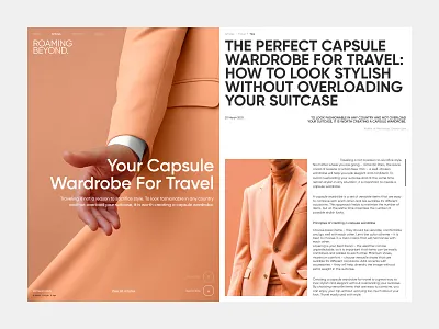 Fashion Website Design clothes design fashion style suit travel ui ux wardrobe web website