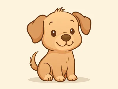 Cute Cartoon Puppy Illustration | Smiling Dog Character 2d 2d art 2d illustration animal cartoon animal design animal illustration cartoon cartoon dog cartoon puppy cartoon style design dog cartoon dog illustration dribbble freestyle graphic design illustration puppy puppy cartoon vector