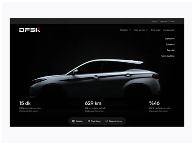 DFSK Model Detail automobile branding concept design figma ui website