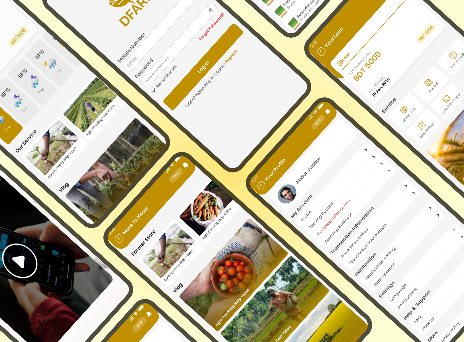 🌾 Farming App UX — Designed for 2 User Types agritech ai farming app app design brand branding color design farmer app graphic design illustration loan app loan app for farmar logo micro finace treding ui ui ux ui ux design ux vector