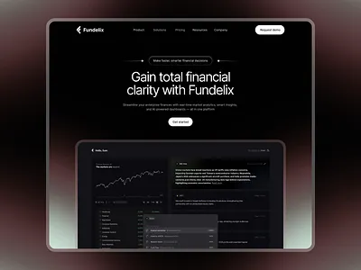 Fundelix — Smart & Clear Financial Intelligence dashboarddesign enterprisetools financialanalytics fintech saas ui uxdesign uxui web3 webdesign