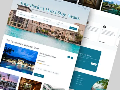 Staynest: Hotel Booking Website booking clean ui design exploration figma hero section hotel landing page modern ui product design travel travel website ui ui design user interface ux ux design ux strategy web design website