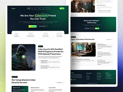 Cybersecurity/Tech Services Website Design cybersecurity e commarce security tech ui ux website