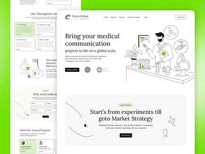 Medical Writing Website branding design graphic design illustration landing page ui ux web design